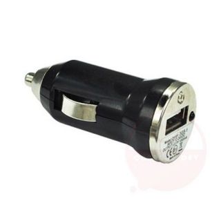 Universal Bullet Mini USB Car Charger Adapter for Cellphone Tablet 5V 1A Black