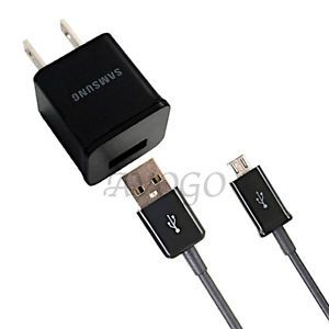 New Samsung Galaxy S2 S4 Note Travel Charger Adapter Micro USB Cable Bsamchr