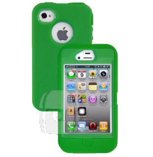 Heavy Duty Impact Hard Case with Built in Screen Protector for iPhone 4 4S