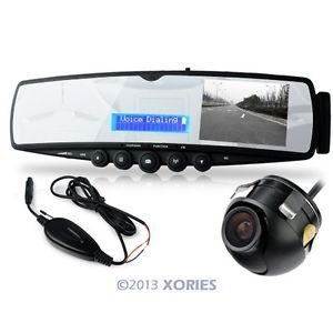 Wireless Parking System Car Reversing Mirror Kit with CCD Backup Mini Camera
