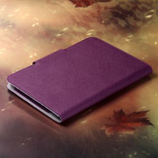 For Apple iPad Mini Purple Stand Leather Case Cover with Bluetooth Keyboard Film