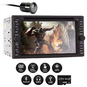 Ouku 6 2" Double DIN Touch Car CD DVD Stereo Player GPS Bluetooth USB Radio Cam