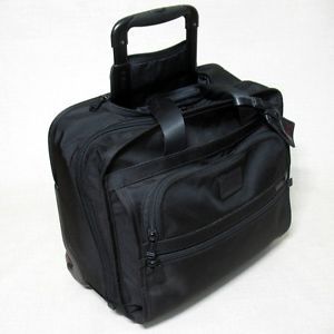 Tumi 26102 DH Alpha Black Ballistic Nylon Wheeled Travel Computer Case Briefcase