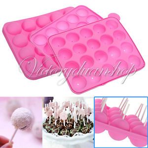 Silicone Non Stick Cake Pop Set Baking Ice Tray Mould Party Cookware Pan Maker