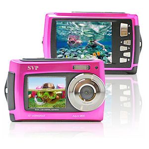 SVP Underwater 18MP Max Digital Camera Video w Dual LCDs Screen Waterproof