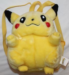 Pokemon Pikachu Plush Doll 14" Backpack Nintendo Pyramid Shoulder Bag Anime
