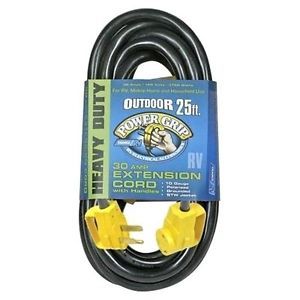 RV 30 Amp Extension Cord 25 ft w Handles Heavy Duty camper Camco 10 Gauge Light