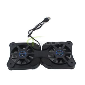 Mini Travel USB Cooler Cooling Pad with 2 Fans for Laptop MacBook Notebook