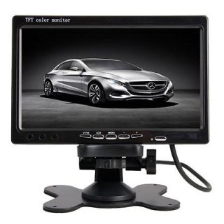 New 7" TFT Color LCD Screen Touch Key Car Rear Monitoring Waterproof Black