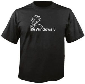 Piss on Windows 8 T Shirt Tee Worst Operating System Geek Gamer