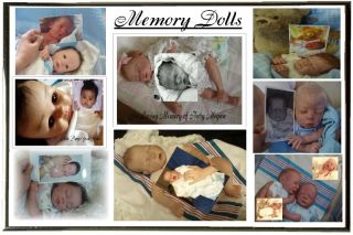 Reborn Baby Girl Hattie by C Peek Large Layette Memory Dolls by Marilyn