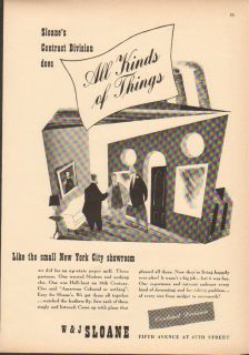 Sloane Furniture Store New York City NY NYC Vintage 1940s Print Ad