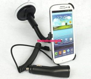 Samsung Galaxy S3 SIII i9300 Car Mount Vehicle Suction Dock Kit Charger Holder
