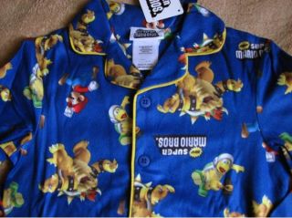 Nintendo Super Mario Bros Flannel Pajamas PJs 9 10