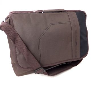 New Mens Womens 16" Laptop Messenger Bag Brown Computer Travel Case Shoulder Bag
