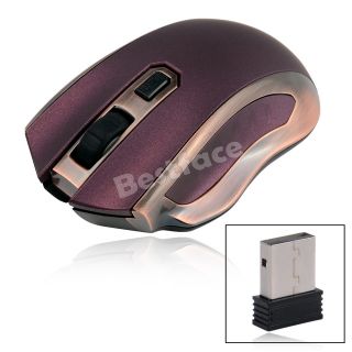 Wireless Optical Mice Mouse 2000dpi 2 4G PC Laptop Notebook Power Saving Purple