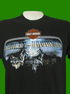 Harley Davidson Wolf Print Dealer T Shirt South Carolina L