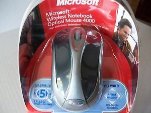 Microsoft Wireless Optical Mouse 4000 Hi Def Magnify Tilt Wheel Receiver PC Mac
