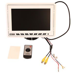Security Camera Monitor 9 inch LCD Monitor with Flush Wall Mount White