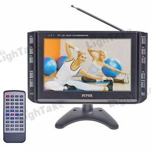 HN 900SD 9 inch TFT LCD Portable Color DVB T TV Monitor with VGA AV SD Black