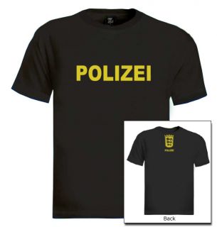 Polizei T Shirt German Police Cops Security Guard