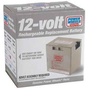 Power Wheels 12 Volt Rechargeable Battery New