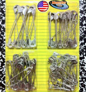 Silver Plated Coiled Safety Pins Craft Quilting Sewing Baby Cloth Nappy Diaper