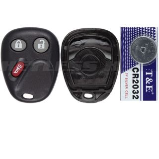New GM Replacement Keyless Entry Remote Key Fob Shell Case Button Pad Battery