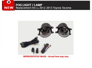 2012 2013 Toyota Tacoma Fog Lights Lamp Replacement Kit with LED Switch