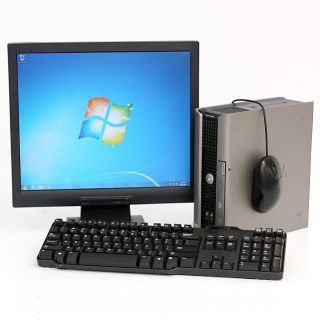 Windows 7 Dell Optiplex Desktop Computer w 17" LCD Monitor Same Day Shipping
