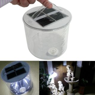 Inflatable Solar Power 10 LED Rechargeable Night Light Lamp Mini Solar Lantern