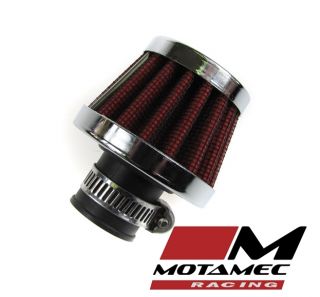 Motamec Mini Cone Air Filter 13mm Inlet Engine Fuel Vent Oil Breather Chrome