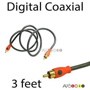 New Acoustic Research 3' Feet Digital Coaxial Audio Subwoofer Cable s PDIF 24K
