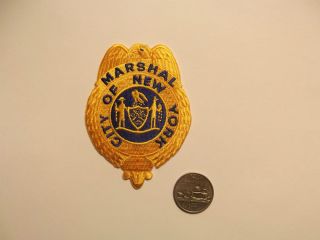 New York City Marshal Peace Office Court Officer Small Patch