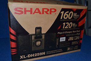Sharp XL DH259N Micro Component System iPod Shelf Stereo Dock USB  CD Player