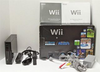Nintendo Wii Black Console NTSC Video Game System