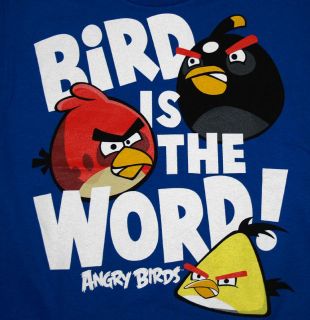Angry Birds Bird Is The Word Rovio Mobile Video Game Youth T Shirt Tee