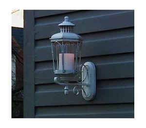  Home Reflections Antique Wall Mount Flameless LED Candle Lantern with Timer