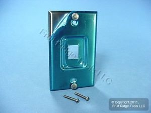 Leviton Stainless Steel Quickport Wall Mount Phone Jack Plate 4108W 1SP