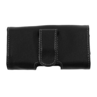 At T Leather Case Holster Belt Clip for Universal Small Phone Black Pouch New