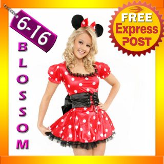 887 Ladies Minnie Mickey Mouse Fancy Dress Up Costume