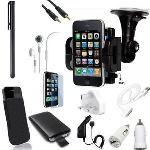 10 x Accessory Bundle Kit for Apple iPhone 3G 3GS Case Charger USB Pen Car Hold