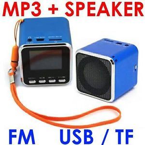 Mini Rechargeable Portable LCD Music  Player Speaker FM Radio USB Micro SD TF