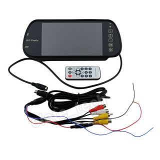 7" TFT LCD FM Transmitter Car Backup Parking Mirror Monitor w MP5 USB SD Port