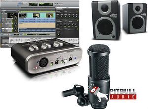 Avid Audio Fast Track USB Pro Tools Home Studio Recording Package M1 Monitors