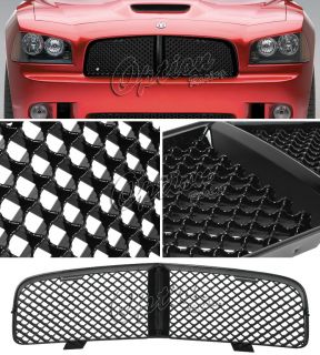 2006 2007 2008 Dodge Charger Gloss Black Diamond Mesh ABS Grille Grill New