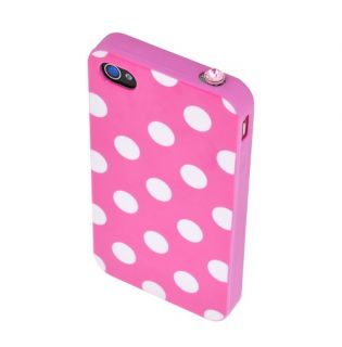 Pink White Polka Dot iPhone 4 Case