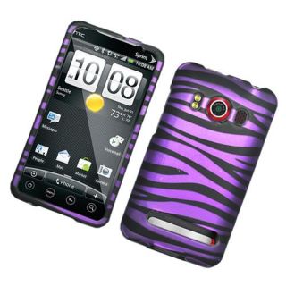 HTC EVO 4G Purple Zebra Hard Cover Phone Case