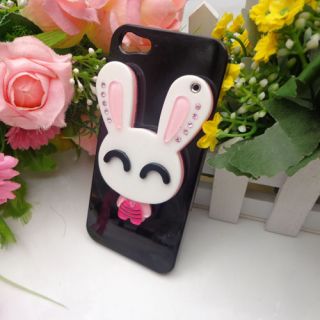 Multi Color Cute Bling Rabbit Bunny Mirror Smooth Case Cover for iPhone 5 5g