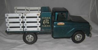 1959 Tonka Farms Stake Truck with 2 Horse Trailers